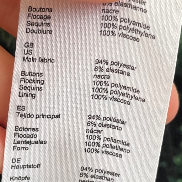 Maje sequin embroidered top green v neck balloon sleeve going out event party 1 - Picture 12 of 16